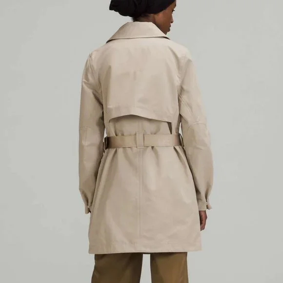 Lululemon Always There Short Trench Coat Raw Linen - Picture 2 of 14